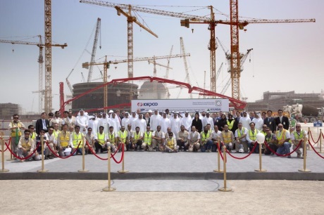 Barakah 4 first concrete - 460 (UAE Ministry of Energy)